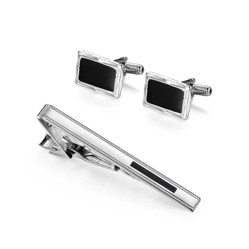 Daili Hot Sale DIY Cheap Price Cufflinks & Tie Clip Classic Style Cufflinks for Men Accessories Cufflinks and Tie Clip Set