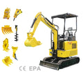 HUAYA Brand New Cheap 1 2 2.5 Ton Agricultural Mini Crawler Small Excavator Digger for Sale
