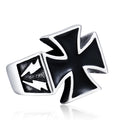 SS8-205R Steel Soldier Stainless Steel Huge Cross Man Ring Cool Biker Rock ExquIsite Fashion Anniversary Gift Jewelry