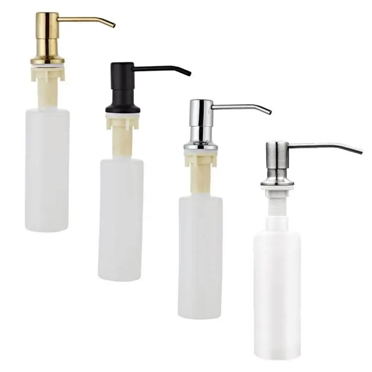 HOMEDEC Modern Stainless Steel Wall Mount Hand Dish Shower Gel Liquid Bulk Soap Pump Bottle Dispenser Home Kitchen Bathroom