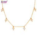 925 Sterling Silver Chain Iced Out Zircon Sterling Silver Cross Necklace for Women