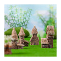 Micro Landscape Countryside Thatched Cottage House Small Ornaments Landscape Decoration Accessories Resin Crafts
