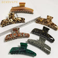 French New Trend 11cm Large Acetate Hair Clips for Women Claw Clips Acetic Acid Shark Clips Hair Girls Hair Accessories