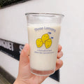 SOLHUI Korean Ins Breakfast Glass Milk Juice Cup Cartoon Water Cup