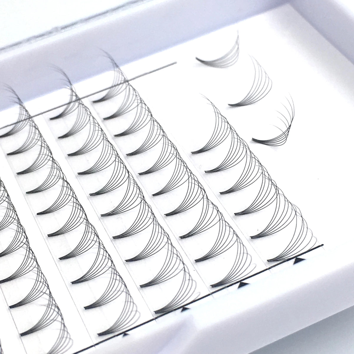 New Product Song Lashes Pure Darker Black Material 10D 12D 14D Slim Pointy Base Premade Volume Fans MegaBDM