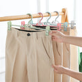 Retractable Traceless Plastic Hangers Jk Skirt Underwear Jeans Non-Slip Pants Hangers With Clips