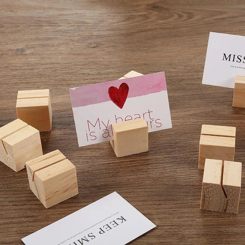 Pine Wood Restaurant Hotel Use Custom Logo Wedding Office Photo Display Calendar Postcard Name Business Number Stand Table Card