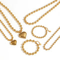 Stainless Steel Jewelry Sets for Women Pendant Necklace Bracelet Women's Jewelry Set