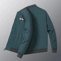 Men's Italian Loose Fit Baseball Jacket Fashionable Embroidered Design Stand Collar Thin Windproof Sustainable Polyester Autumn