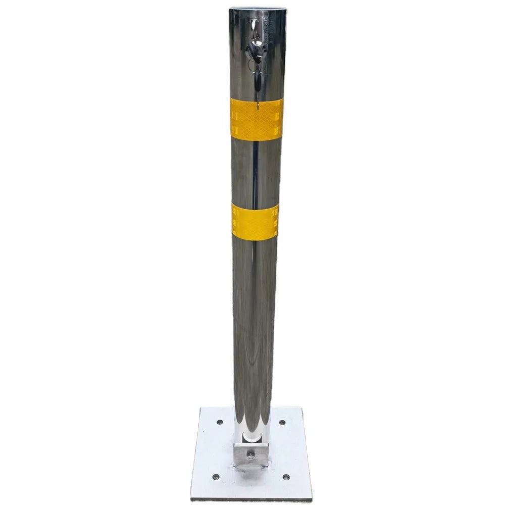 Metal Traffic Manual Folding Down Parking Collapsible Bollard