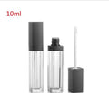 High Capacity 10ml Lip Gloss Tubes White Black Square Cosmetics Packaging Plastic Lipstick Container