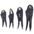 4Pcs Locking Pliers Gourd Mouth Straight Jaw Lock Mole Plier High Carbon Steel Wear Resistant Vise Grip Clamping Hand Tools