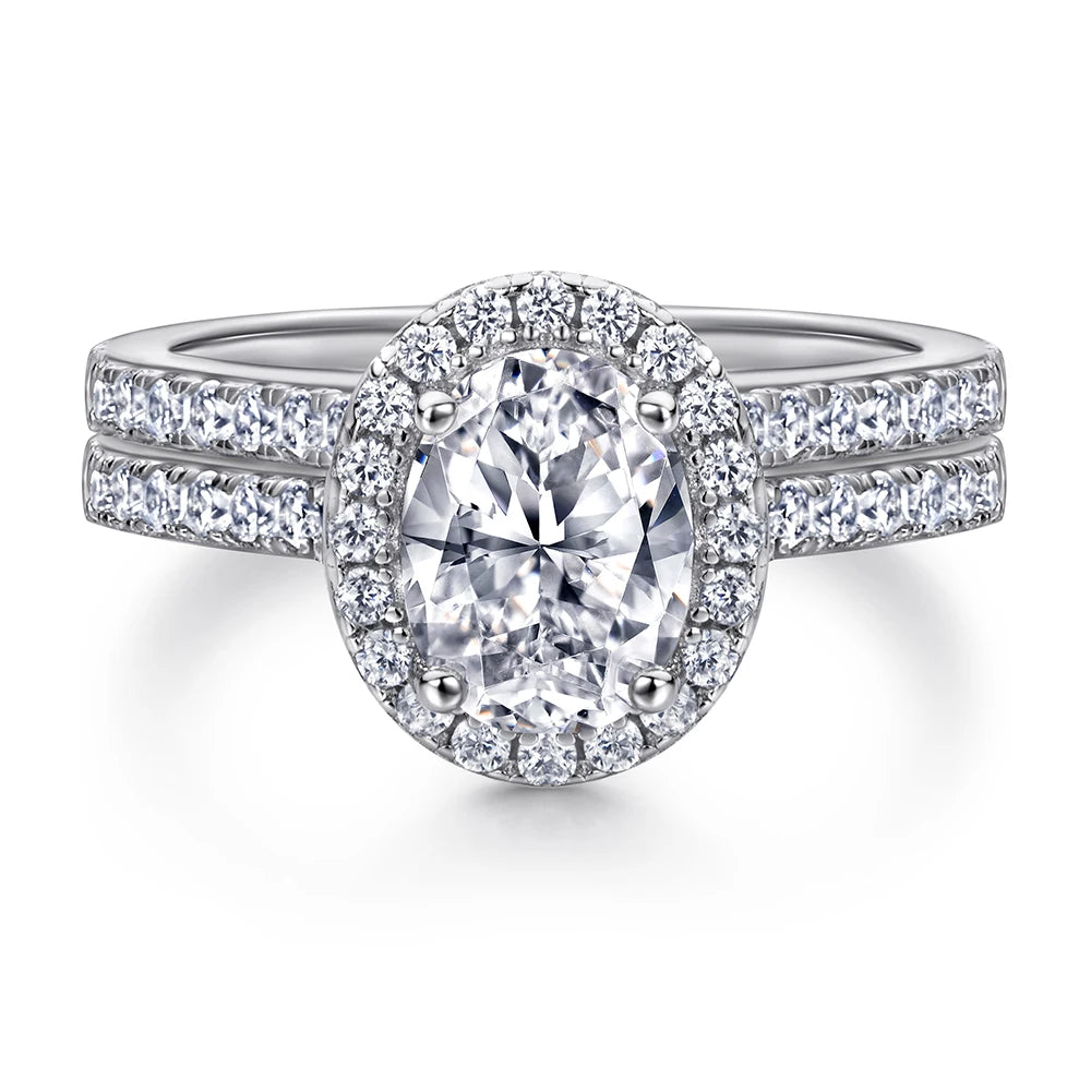 Fashion Trendy Silver Rings Jewelry Women 18K Gold Plated Engagement Ring 925 Sterling Silver Women Wedding Rings