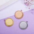 Markdown Sale Mirror Round Jewelry Accessories Custom Stainless Steel Carved Round Pendant Necklace Charms