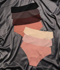 Best Seller Plus Size Women's Seamless Panties Breathable Knitted Everyday Underwear with Plain Dyed Solid Pattern