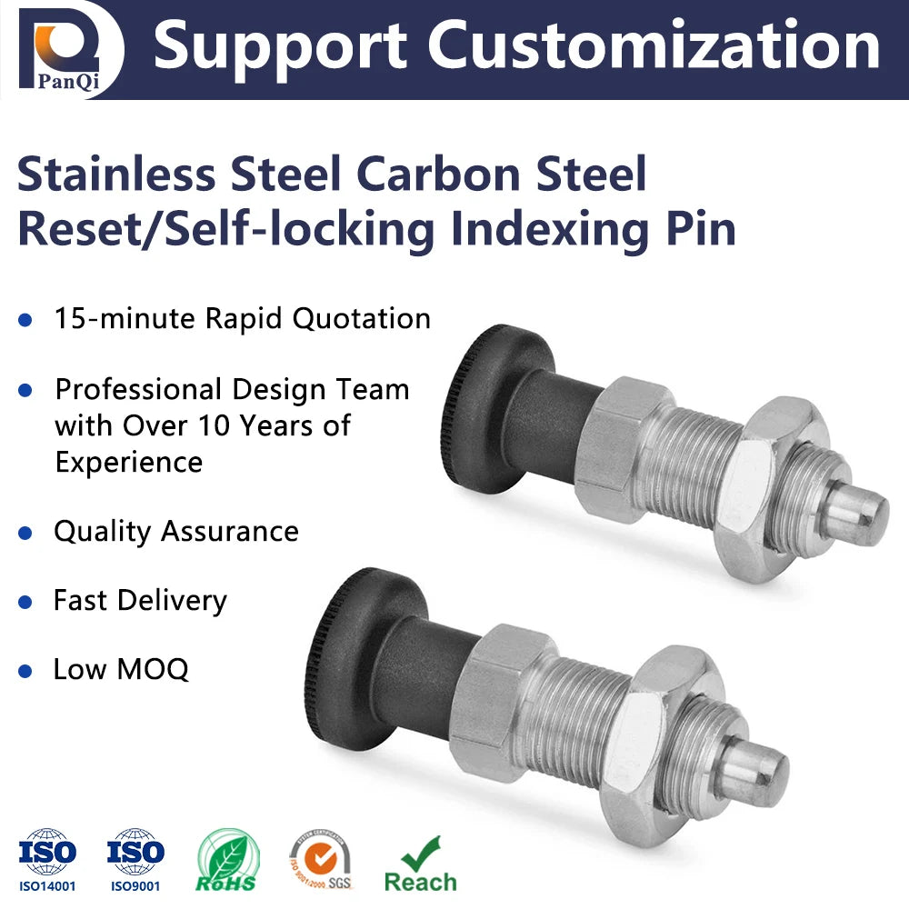 Hot Sales Fastener Stainless Steel/Carbon Steel Reset Type Indexing Plunger Pin