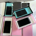 Professional Wholesale Premium Individual Volume Matte Black Synthetic Hair Handmade Natural Long Lash Extension Eyelash Trays