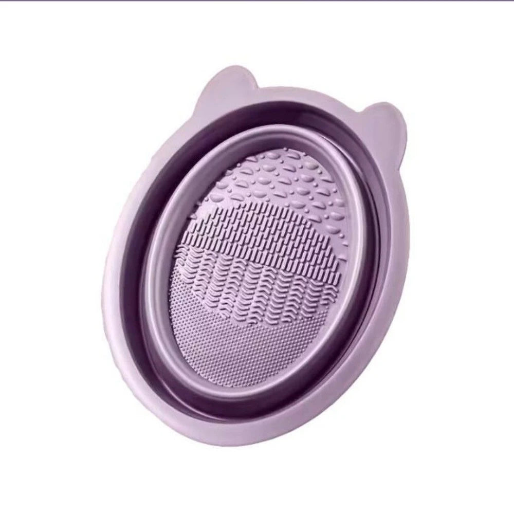Manufacturer Makeup Brush Cleaner Deep Clean Face Brush Bowl Foldable for Makeup Brush Beauty Egg Cleaning Tool