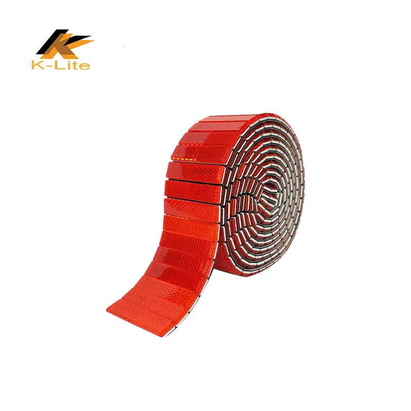 Popular K-Lite PMMA Bicycle Front/Rear Spoke Pedal Reflector Bike Parts (White Red KB401) 50x12mm 5mm
