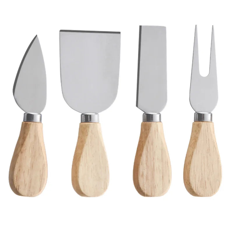 Cheese Knives Set with Wood HandleStainless Steel Cheese Slicer Cheese Cutter