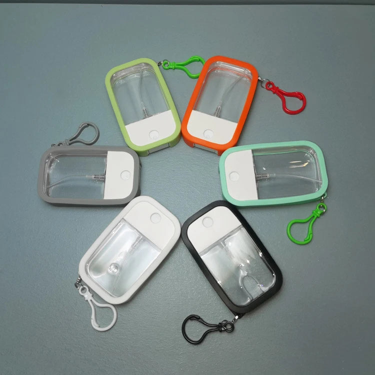 38ML 45ML Plastic Card Spray Bottle with Pump Sprayer Cap Kids Hand Sanitizer Bottle with Spray Cap