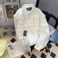 Boutique Wholesale 2025 Spring New Fashion Lapel Casual Loose Long Sleeved Temperament Women's Shirt