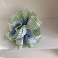 Hot Sale Four-layer Scrunchies for Women Luxury Hold Hair Plaid Pattern Women Hair Ties