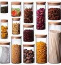 In Stock Kitchen Eco-Friendly Bamboo Wood Lid Glass Spice Jars Spice Containers Seasoning Bottles