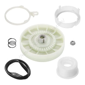 W10721967 Washer Pulley Clutch Kit W10006384 Washer Drive Belt Replacement Kit for Whirl-pool Ken-more Washer