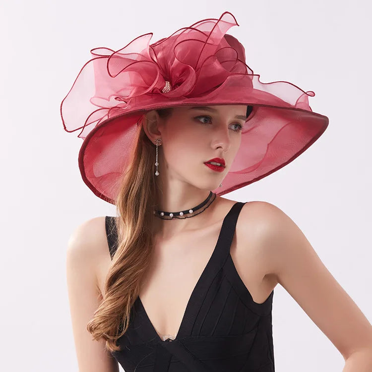 Cloche Church Fascinator Bride Dress Organza Europe and America Women Custom Image Mesh Party Wedding Hat