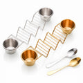 Modern Design Upgrade Taco Holder Stainless Steel Stand up Taco Holders with Sauce Cup Set