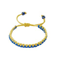 Charm Yellow Blue Ukraine Bracelets for Women Men Handmade Ukrainian Flag Color Woven String Bracelet New Design Couple Jewelry