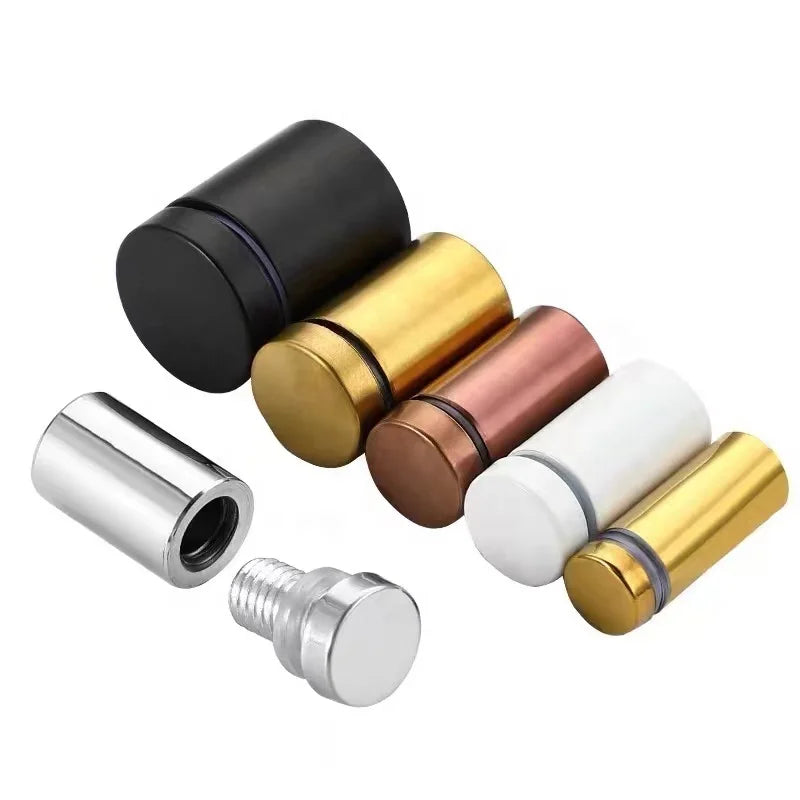 Factory Direct Double Head Advertising Light Glass Standoff Screw Acrylic Plate Set Screw Pair Lock Screw Glass Mirror Nail