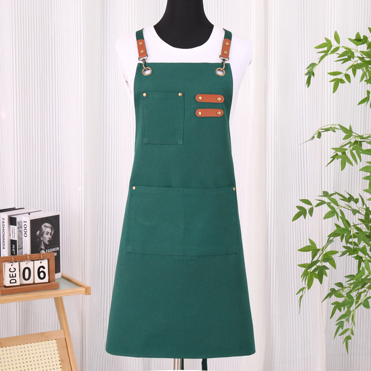 Custom Men's Wear-resistant Outdoor Kitchen Cooking Fashion Apron Japanese Work Apron