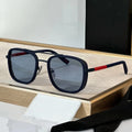 New Fashion Luxury Designer Sunglasses Women's Fashion Big Frame Beach Sunglasses Double Bridge Men's Square Sunglasses