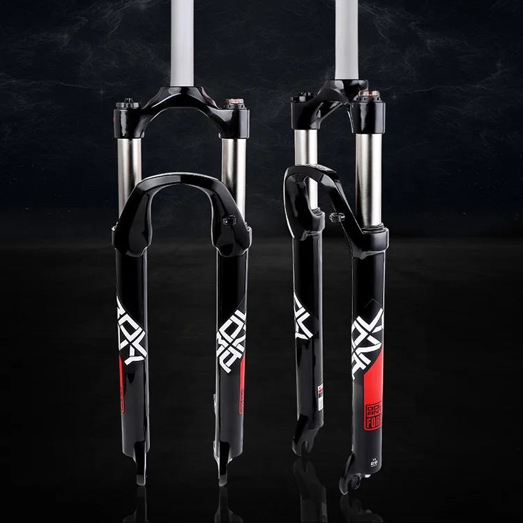 High-Strength Aluminum Alloy Mountain Bike Fork with Disk Brake 105mm Travel Spring Fork for 26/27.5/29 Inch Bicycles