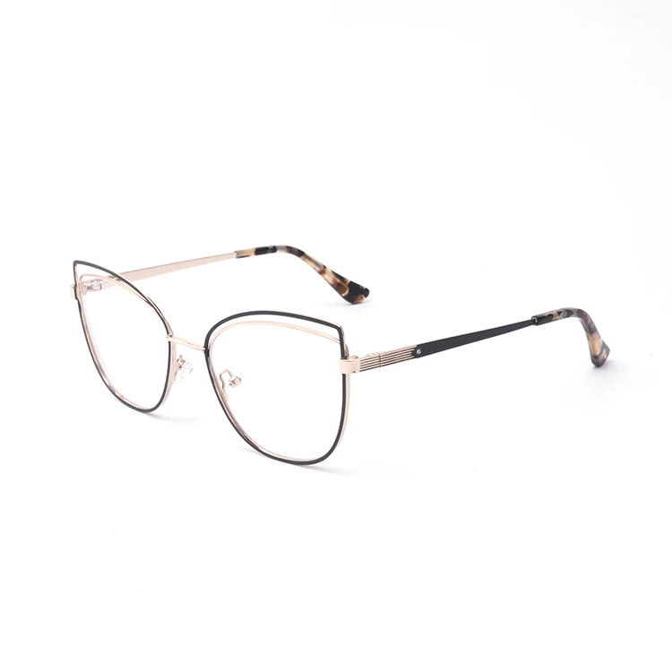 2102G17 2023 New Fashion Eyewear Cat Eye Metal Eyeglasses Frames for Women