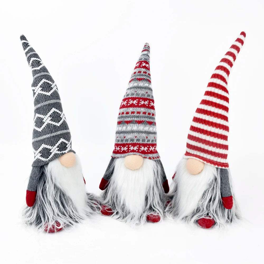 Boheng Wholesale Knitted Hat Tomte Funny Indoor Gonk Decoration Christmas Felt Stuffed Gnome Decor with Nordic Style