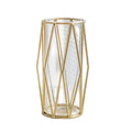 Modern Gold-Plated Floral Hydroponic Steel Flowers Vase Drainage Hole Large Commercial Art Ornaments Hotels Outdoor Nursery
