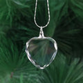 Wholesale Blank K9 Clear Heart Crystal LED Eco-Friendly Keychain Necklace Custom Logo Crystal Heart Rose Design for Wedding