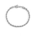 Fashion Tarnish Free Jewelry 4MM 14K Gold Plated Stainless Steel Rope Twist Chain Link Bracelet for Women YF2947