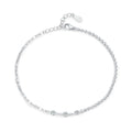 SL1689 925 Sterling Silver Classic Simple Zircon Stackable Chain Link Bracelets for Women Engagement Wedding Fine Jewelry