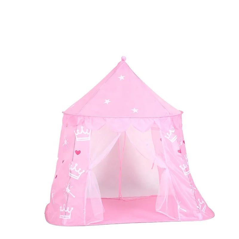 New Style Small Crown Tent House Durable Polyester Fabric Indoor Toy House Furniture for Infants