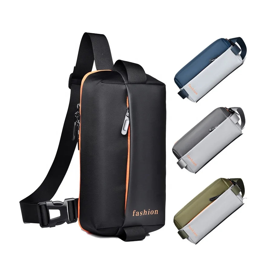 Unisex Men's Sling Backpack Multipurpose Chest Crossbody Canvas Bag for Travel Hiking Daypack Letter Shoulder Messenger Bag