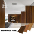 MUMU Indoor Bathroom TV Background Slat Wall Decor Sheet Eco Friendly Poplar Wall Cladding Panels