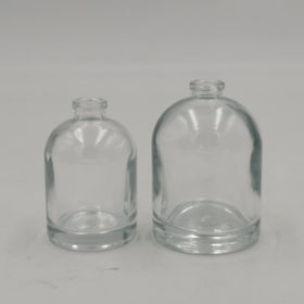 In Stock Factory 30ml 50ml 100ml Round Shape Glass Empty Perfume Bottle with Pump Spray Custom Cover Engraving Available