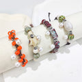 Hot Selling Hand Woven Rope Bracelet  Various Ceramics Star Beads Genuine White Pearl Vintage Bracelets Wholesale Jewelry Gifts