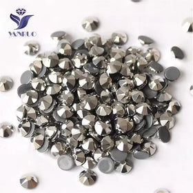 YANRUO Crystal Light Chrome Color Flat Back Hotfix Rhinestone Strass for Dresses