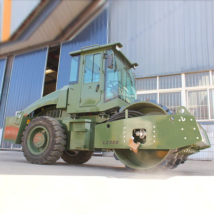 CE ISO Certified 8 Ton Double Drum Road Padfoot Roller Compactor Hydraulic Ride-On Vibratory Roller Engine Pump Motor for Sale