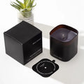 AIKUN Luxury Personalized Private Label Black Hard Glass Candle Jars Gift Set Aromatherapy Scented Wax Candles